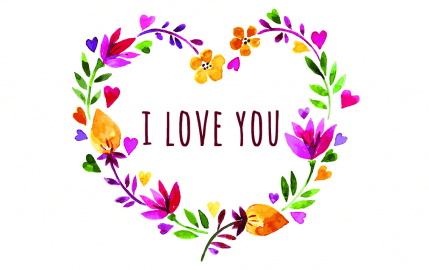 I Love You Flower Heart